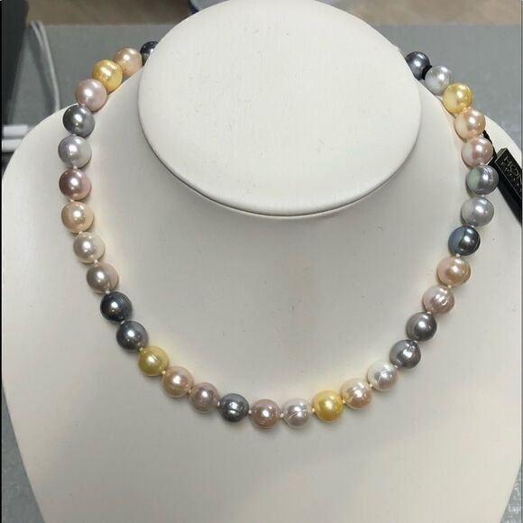 Honora Cultured Pearl Necklace & Bracelet Set 925 - Picture 4 of 4